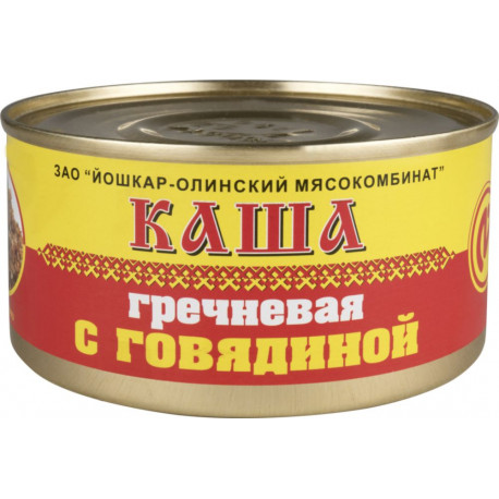 Каша гречневая со свининой "ЙОШКАР-ОЛА" ГОСТ 325 гр.