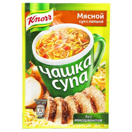 Мясной суп с лапшой 14 гр.