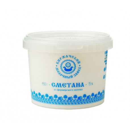Сметана 15% ПЭТ 450 гр.